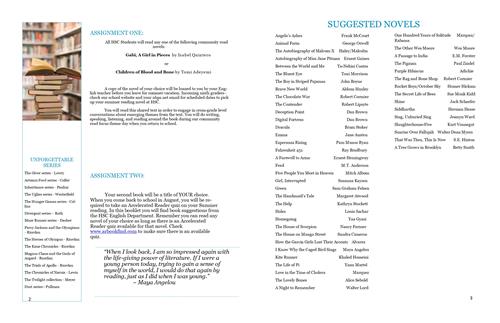 book list